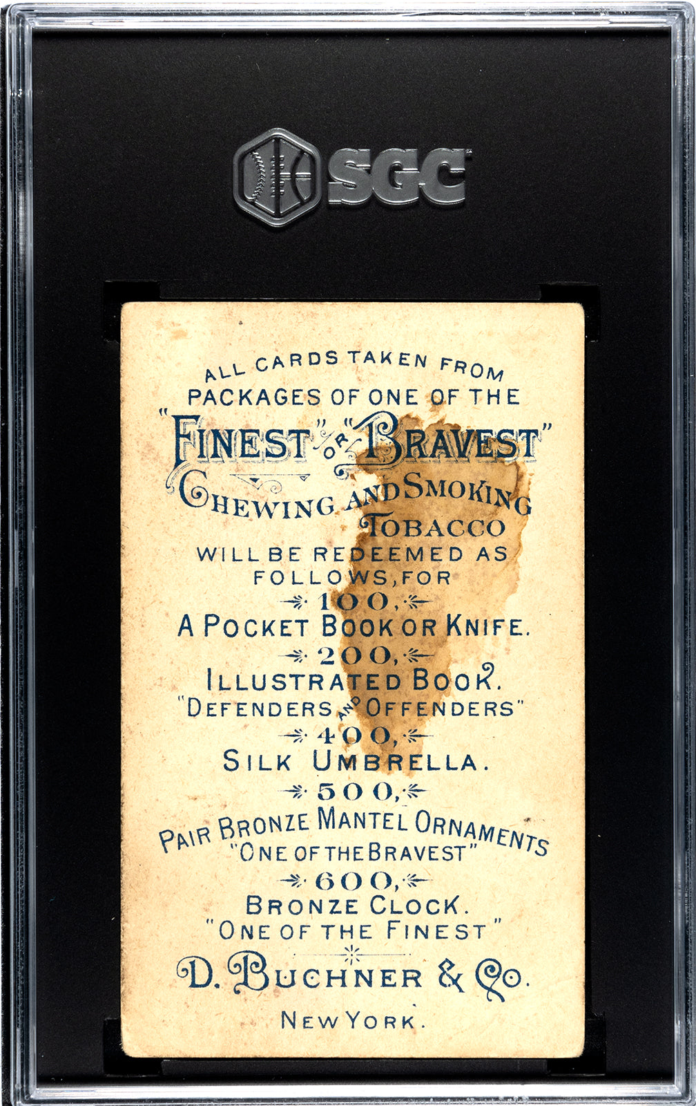 1888 N281 Buchner Scenes w/ Policeman ASTOR HOUSE (SGC 2.5 GD+) Very Rare