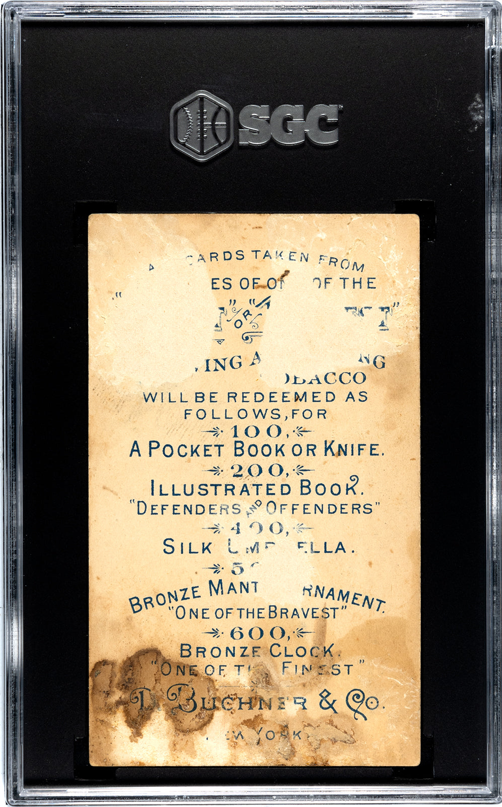 1888 N281 Buchner Scenes w/ Policeman CINCINNATI MUSIC HALL (SGC 1 PR) Very Rare