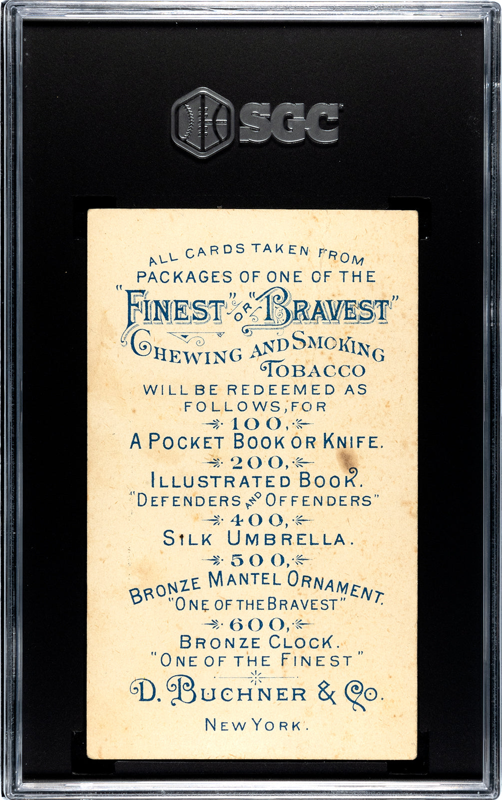 1888 N281 Buchner Scenes w/ Policeman NIAGARA FALLS (SGC 1.5 FR) Very Rare