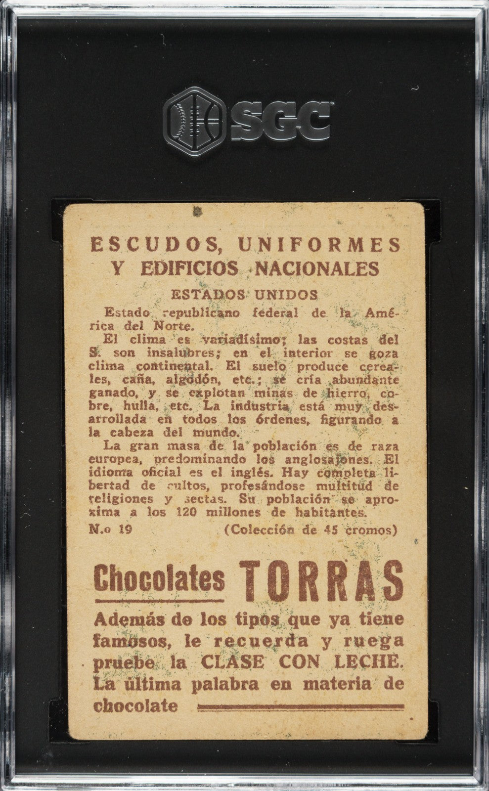 1920 Chocolates Torras Estados Unidos UNITED STATES (SGC 3 VG) Statue of Liberty1
