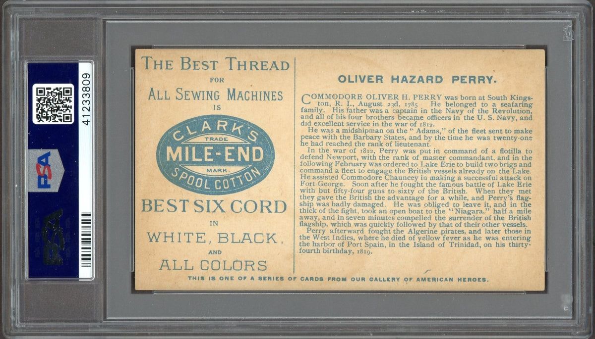 1894 H570 Clark's Gallery American Heroes (PSA 2 GOOD) Oliver Hazard Perry1
