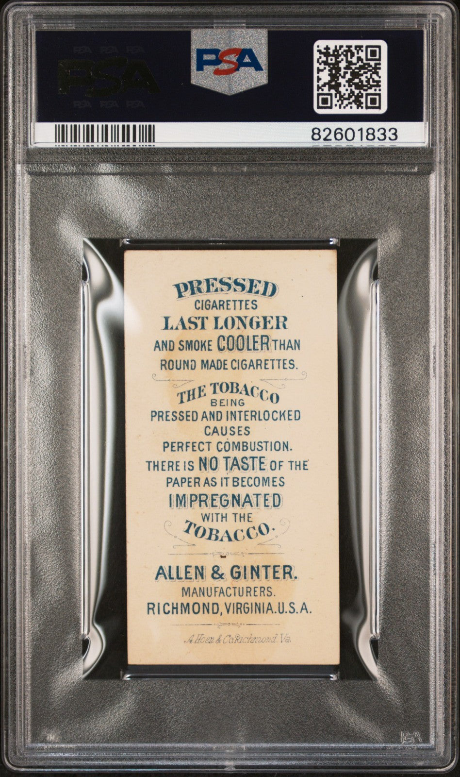1890 Allen & Ginter N57 "Our Little Beauties" (PSA 2 GD) Scarce Type Card1