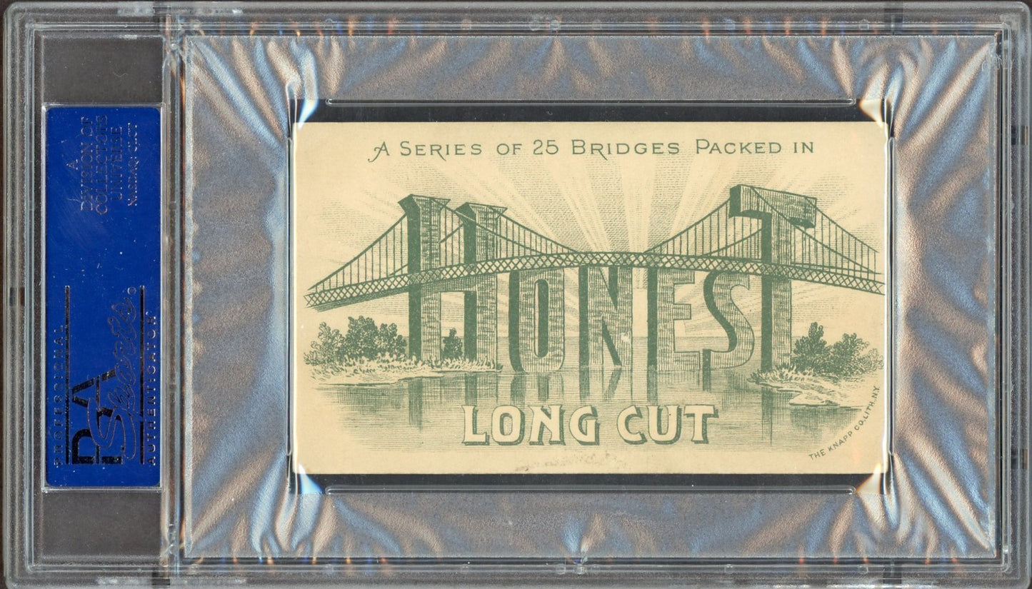1890 N102 Honest Long Cut BRIDGES (PSA 5 EX) Smithfield St. Bridge Monongahela1