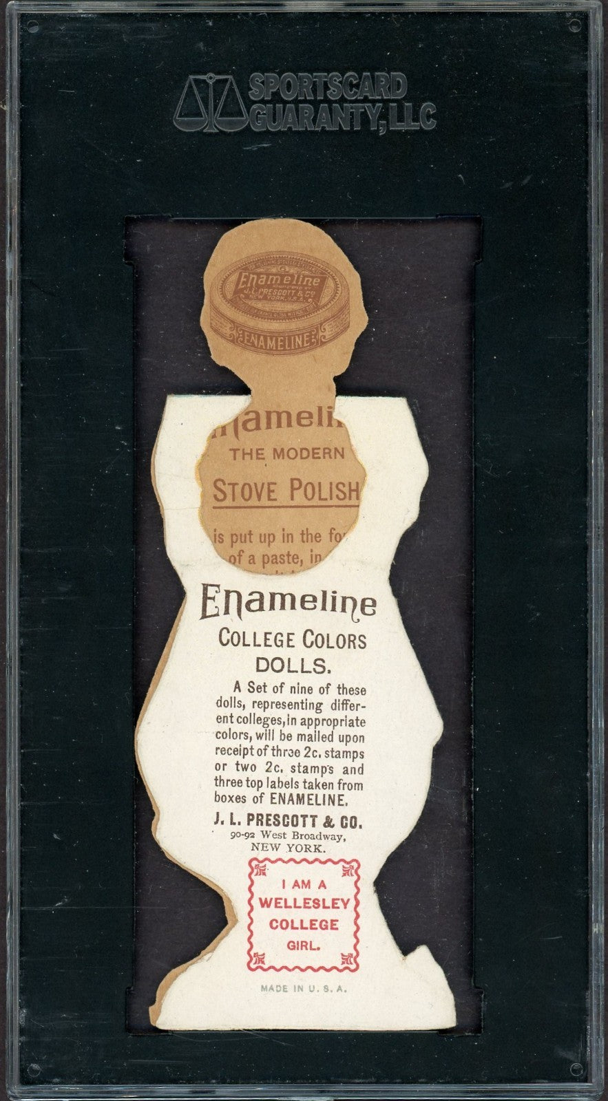 1890 Z12 J.L. Prescott & Co. Enameline COLLEGE COLORS (SGC 5 EX) Wellesley1