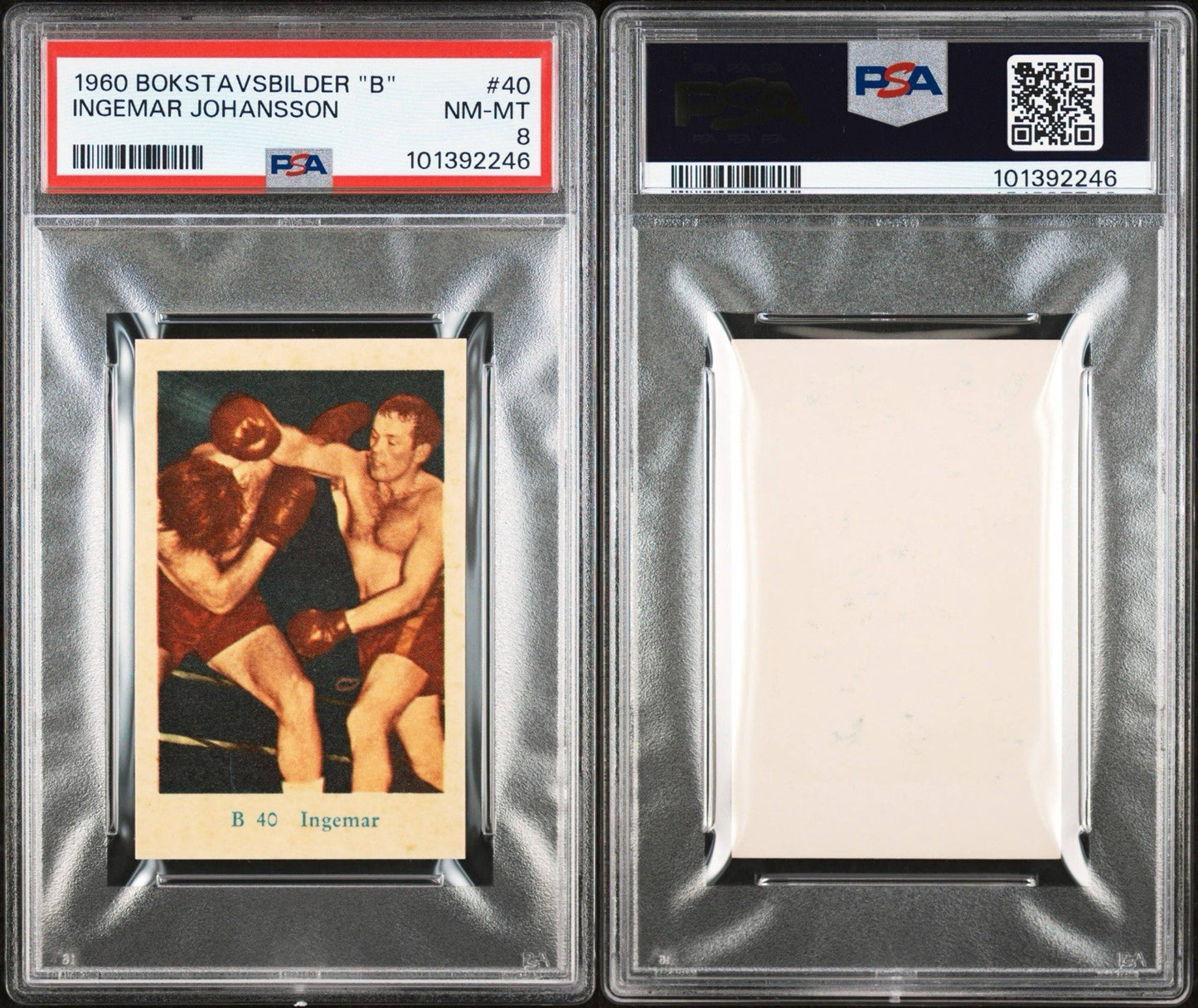 1960 Bokstavsbilder "B" Ingemar Johansson #40 (PSA 8 NM/MT) World Champion2