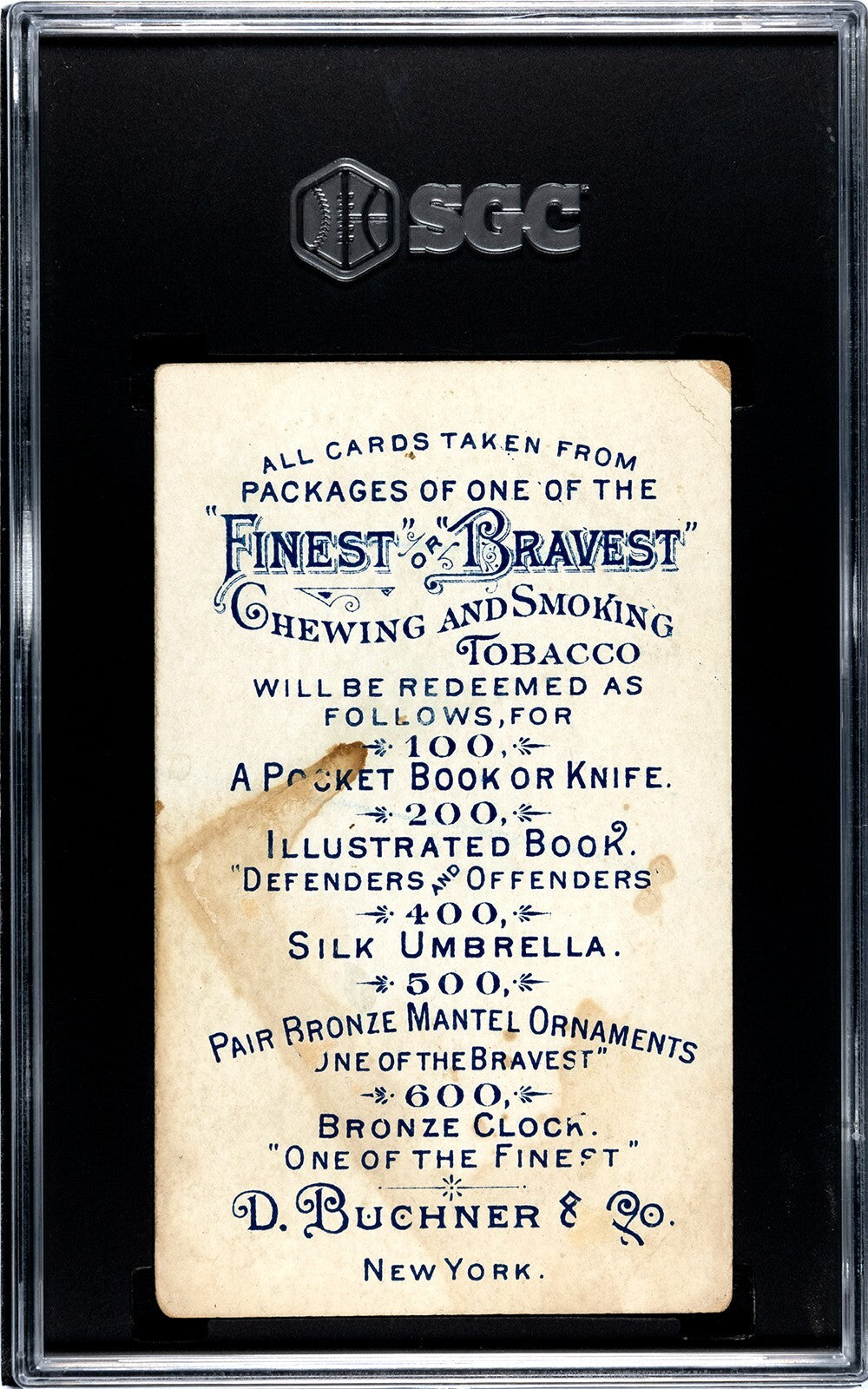 1888 N281 Buchner Scenes w/ Policeman (SGC 1.5 FR) Obelisk in Central Park1