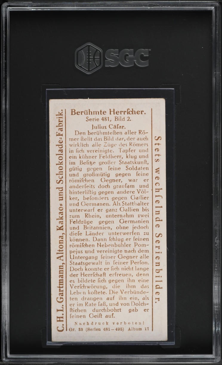 1917 C.H.L. Gartmann SERIE 481 (SGC 3.5 VG+) #2 Julius Caesar1