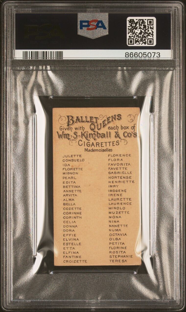 1889 W.S. Kimball & Co N182 BALLET QUEENS Favette (PSA 5 EX)