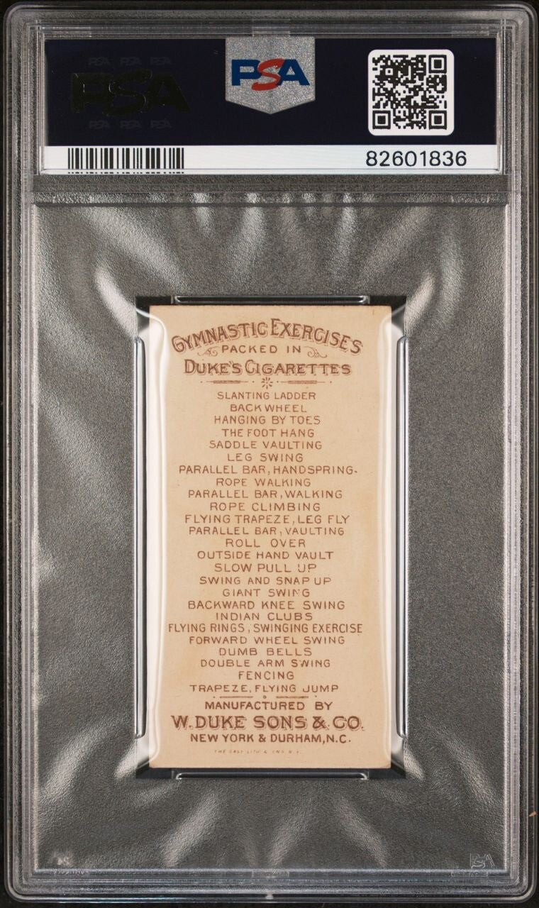 1887 W. Duke & Sons & Co N77 GYMNASTICS EXERCISES (PSA 5 EX) Flying Rings1