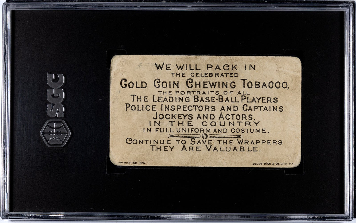 1887 N284 Buchner Gold Coin JOCKEY George Quantrell (SGC 2 GD) Rare1