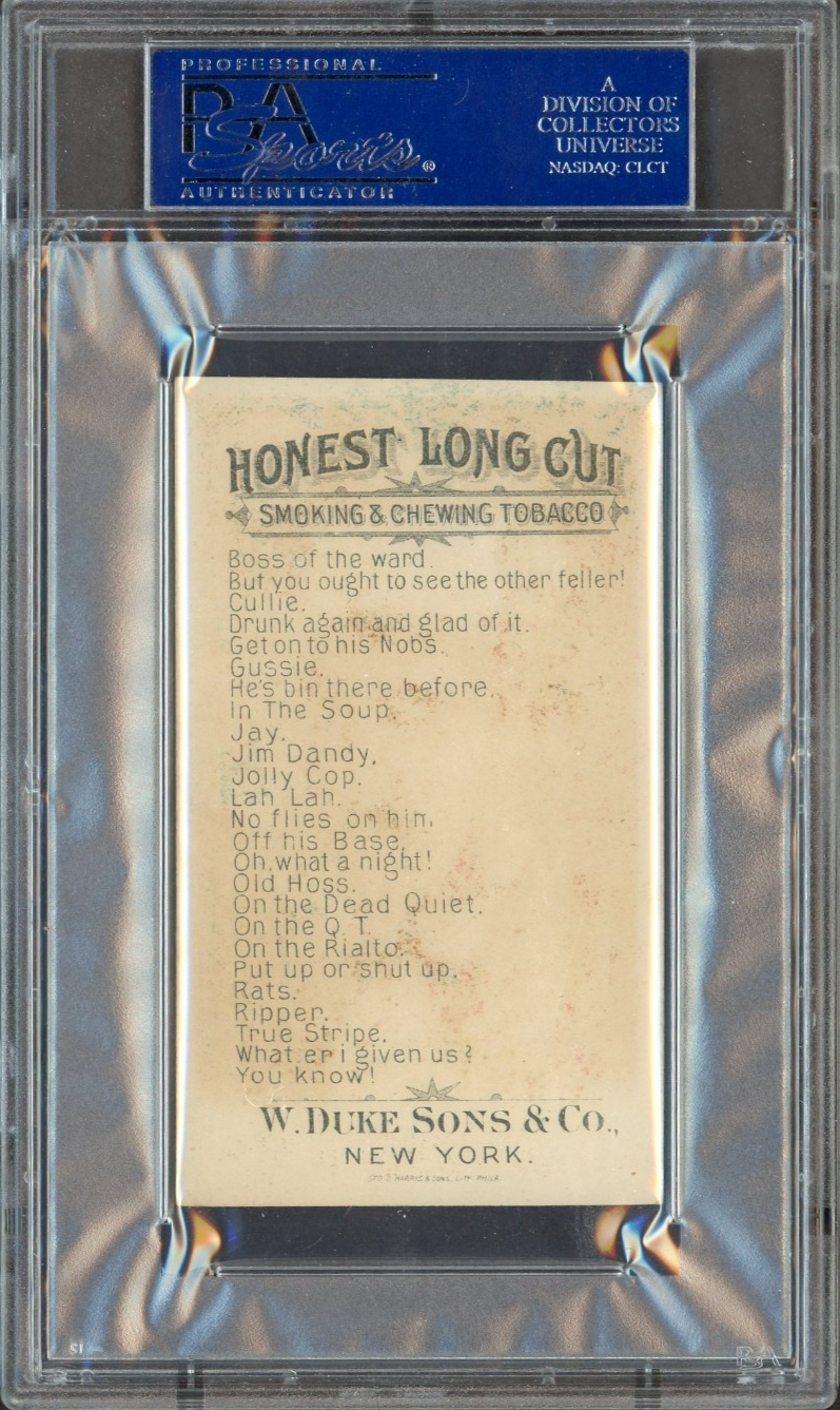 1888 N104 W. Duke Honest Long Cut Comic Characters (PSA 7 NM) Oh What A Night1
