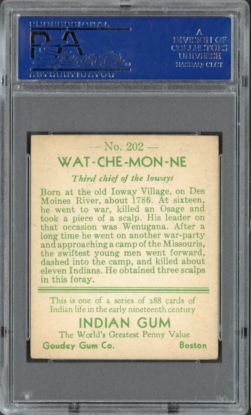 1933 Goudey Indian Gum (Series of 48) #206 Alchise (PSA 5 EX) High Number1