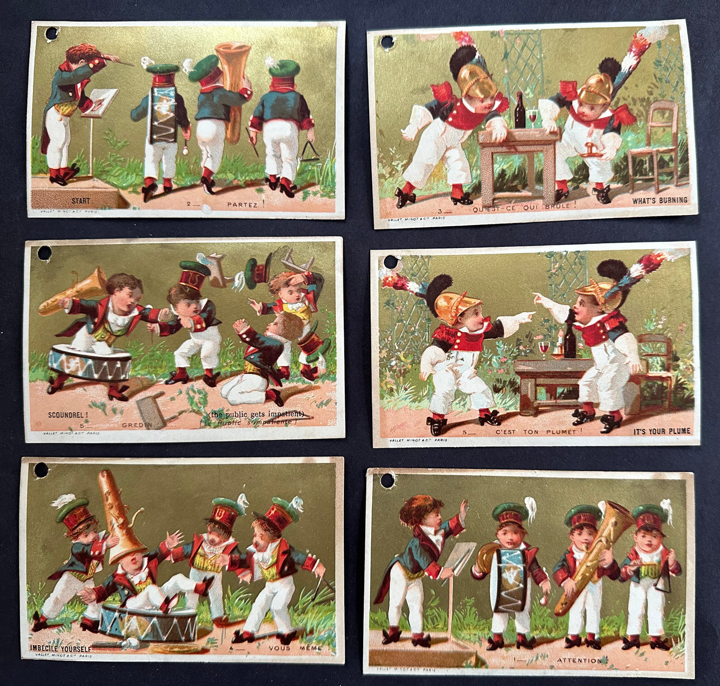 Collection of 18 circa 1890 French Trade Cards