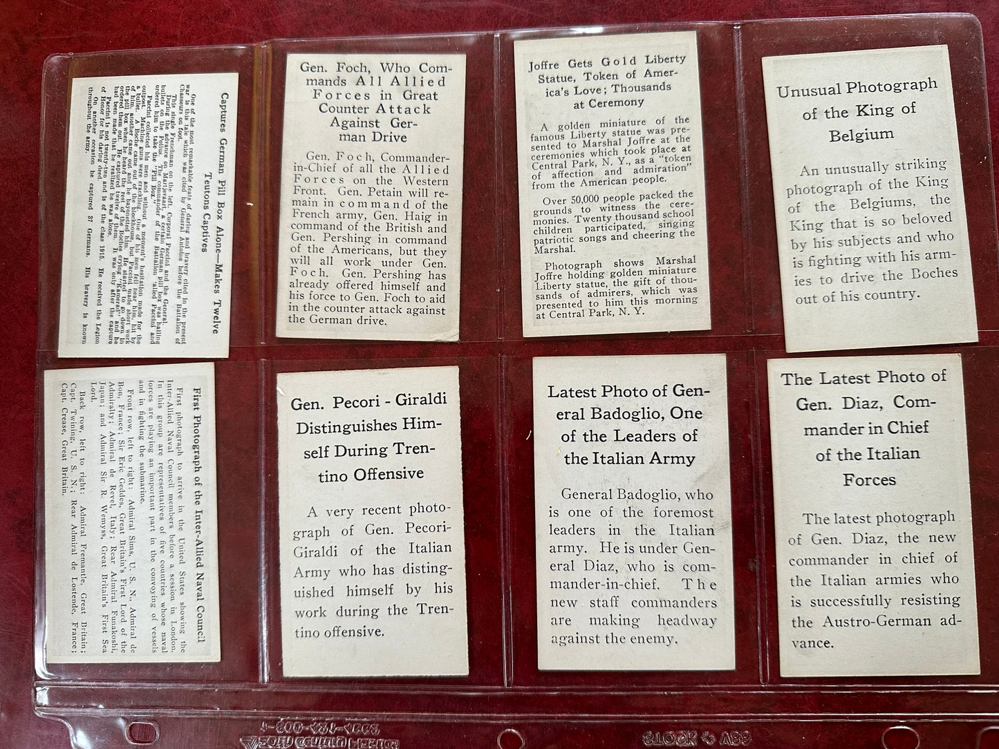 W641 LEADING GENERALS of the ALLIED ARMIES Complete Set (40)