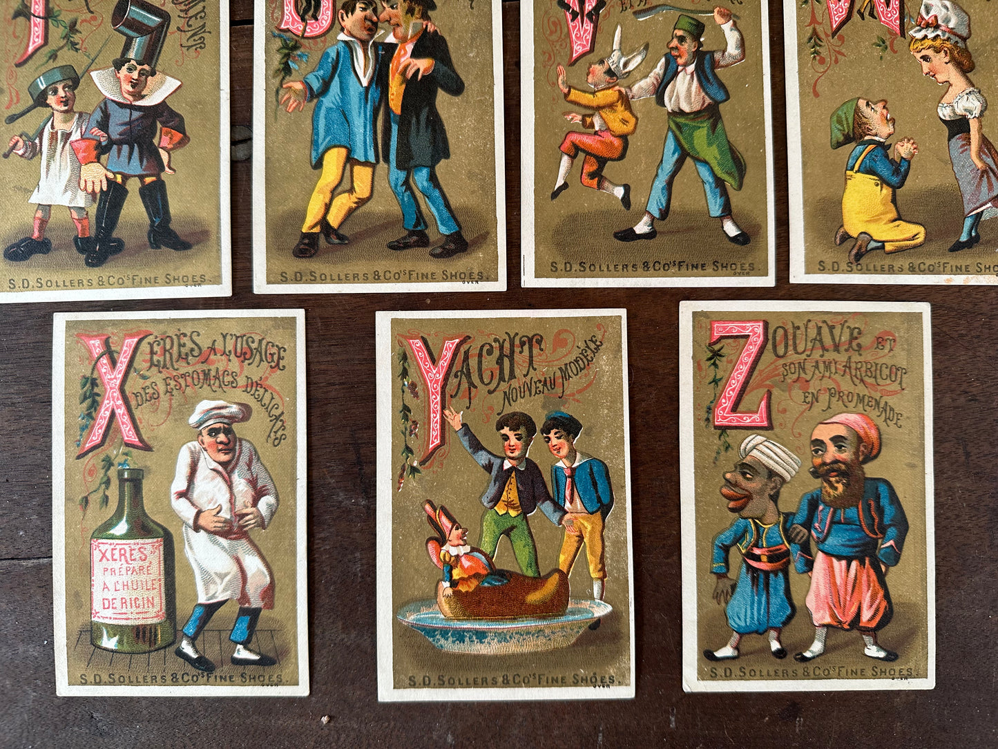 Soller’s Shoes complete Set of Alphabet Trade Cards