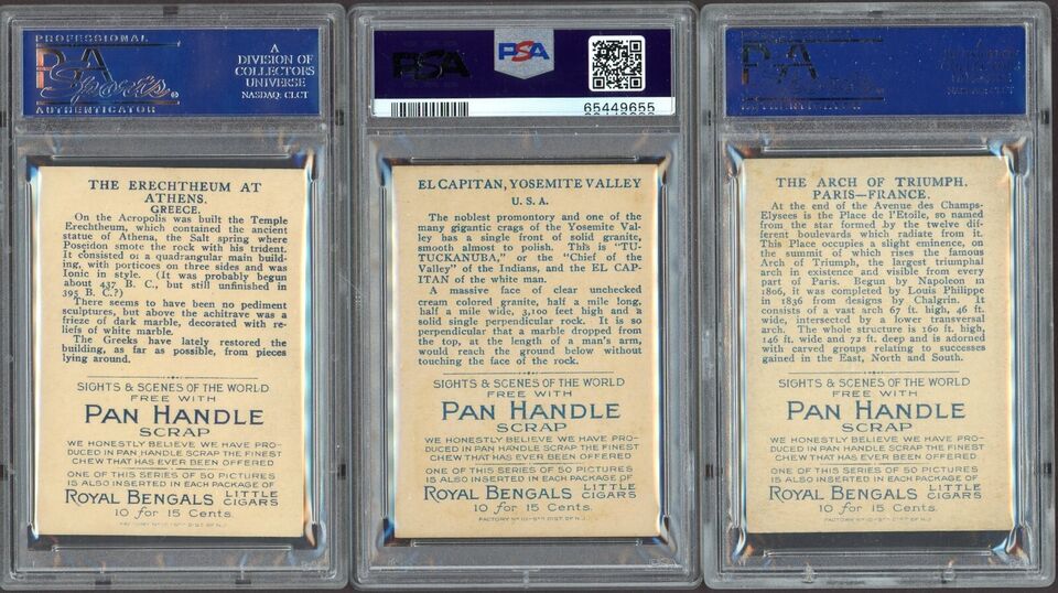T99 CARDS "Sights & Scenes" 1911 Pan Handle Scrap (PSA 6 EX/MT) Lot of 3!