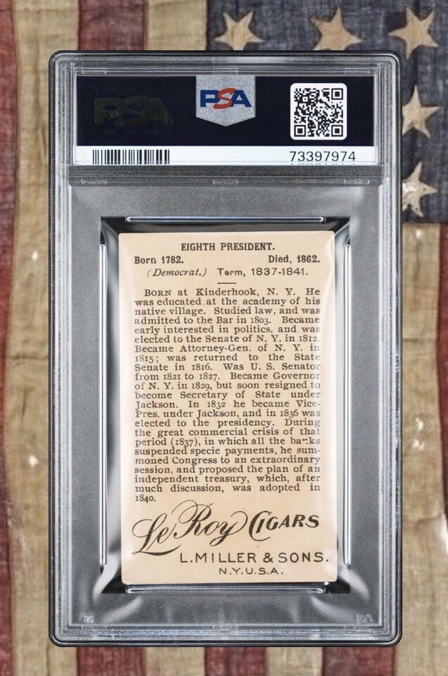 1887 LeRoy Cigars T95 Miller Presidents Martin Van Buren (PSA 4 VG/EX) 0 Higher