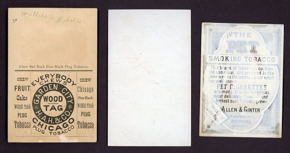 Collection of FIVE Tobacco TRADE CARDS Duke of Durham Sitting Bull, Pet, +++