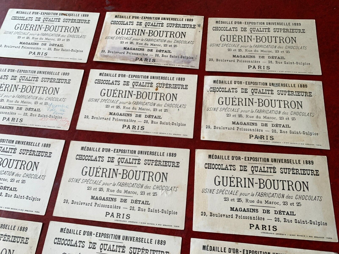 Trade Card (Lot Of 15) Chocolate/Chocolat Guerin-Boutron French MILITARY Navy