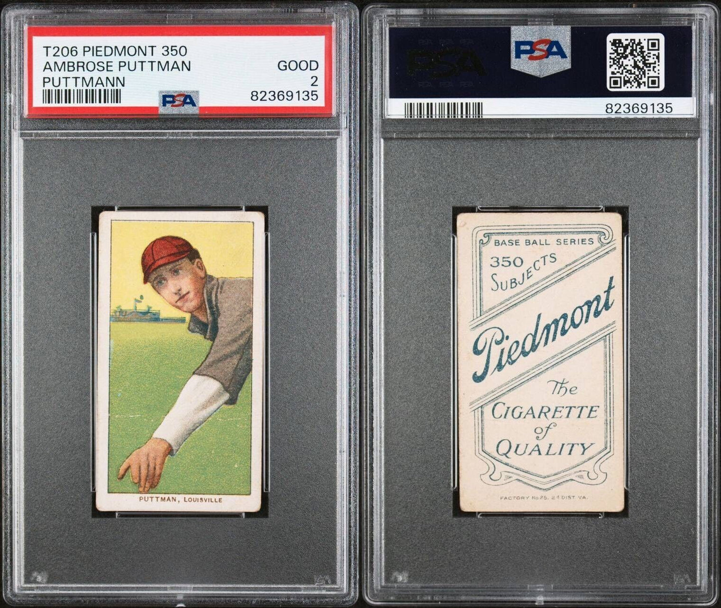 T206 Piedmont 350: AMBROSE PUTTMAN Louisville Colonels (PSA 2 GD)