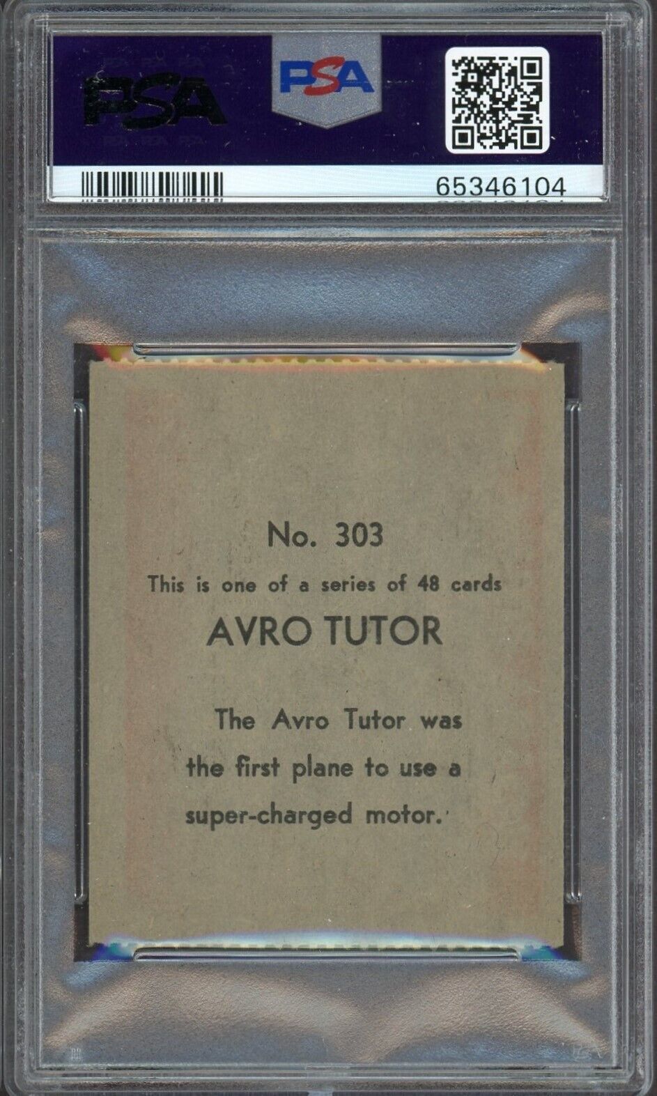 1938 R132 Aviation Series of 48 #303 AVRO TUTOR (PSA 5 EX) RAF