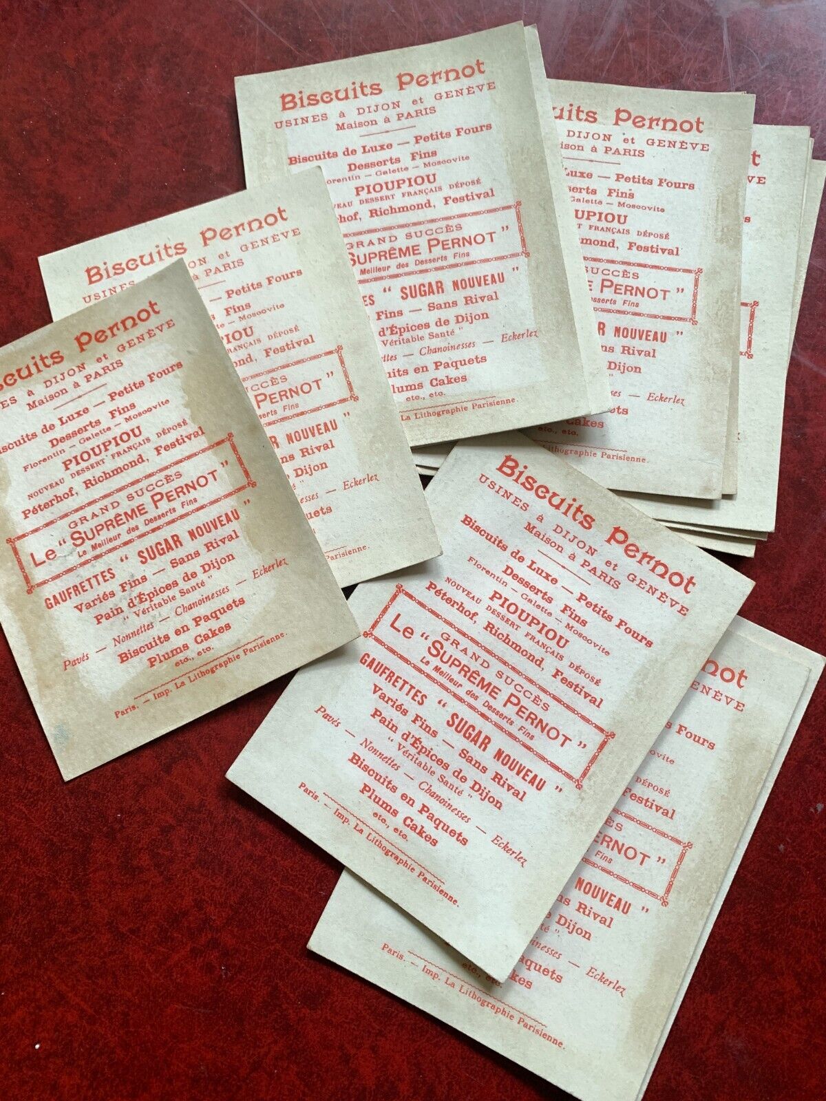 (Set of 12) 1890 French Trade Cards Biscuits Pernot: Napoleon at St. Helena