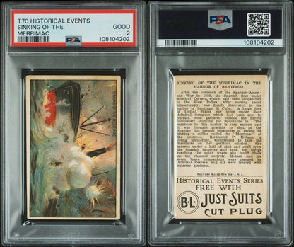 1911 Just Suits T70 Historical Events (PSA 2 GD) Sinking of the Merrimac2