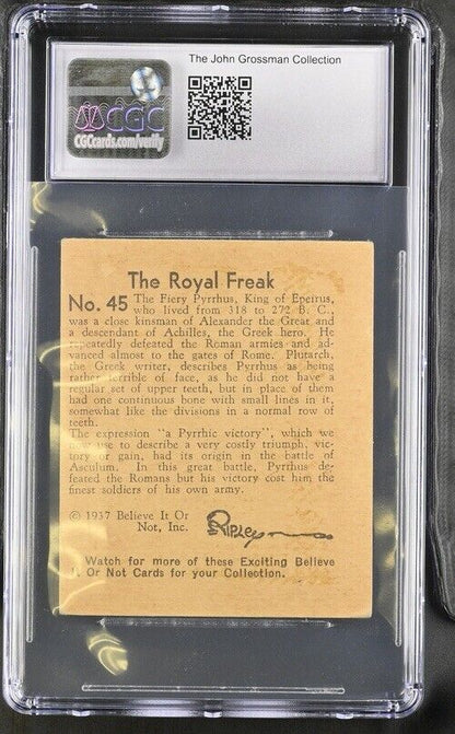 1937 Ripley's Believe It or Not #45 The Royal Freak (CGC 4.5 VG/EX+) High Number