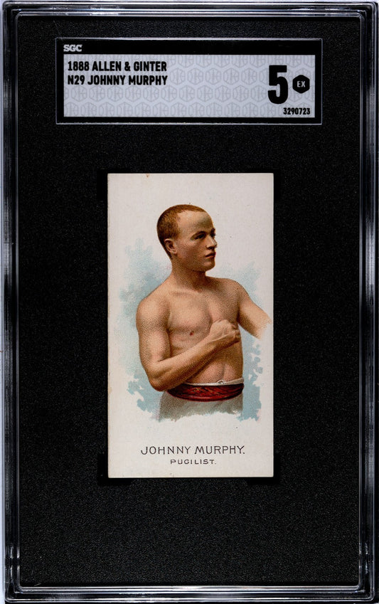 1888 Allen & Ginter N29 Johnny Murphy (SGC 5 EX) Boxing Pugilist0