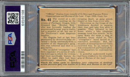 1936 G-Men & Heroes of the Law #45 Satan's Disciple (PSA 4 VGEX) KEY Rare Number1