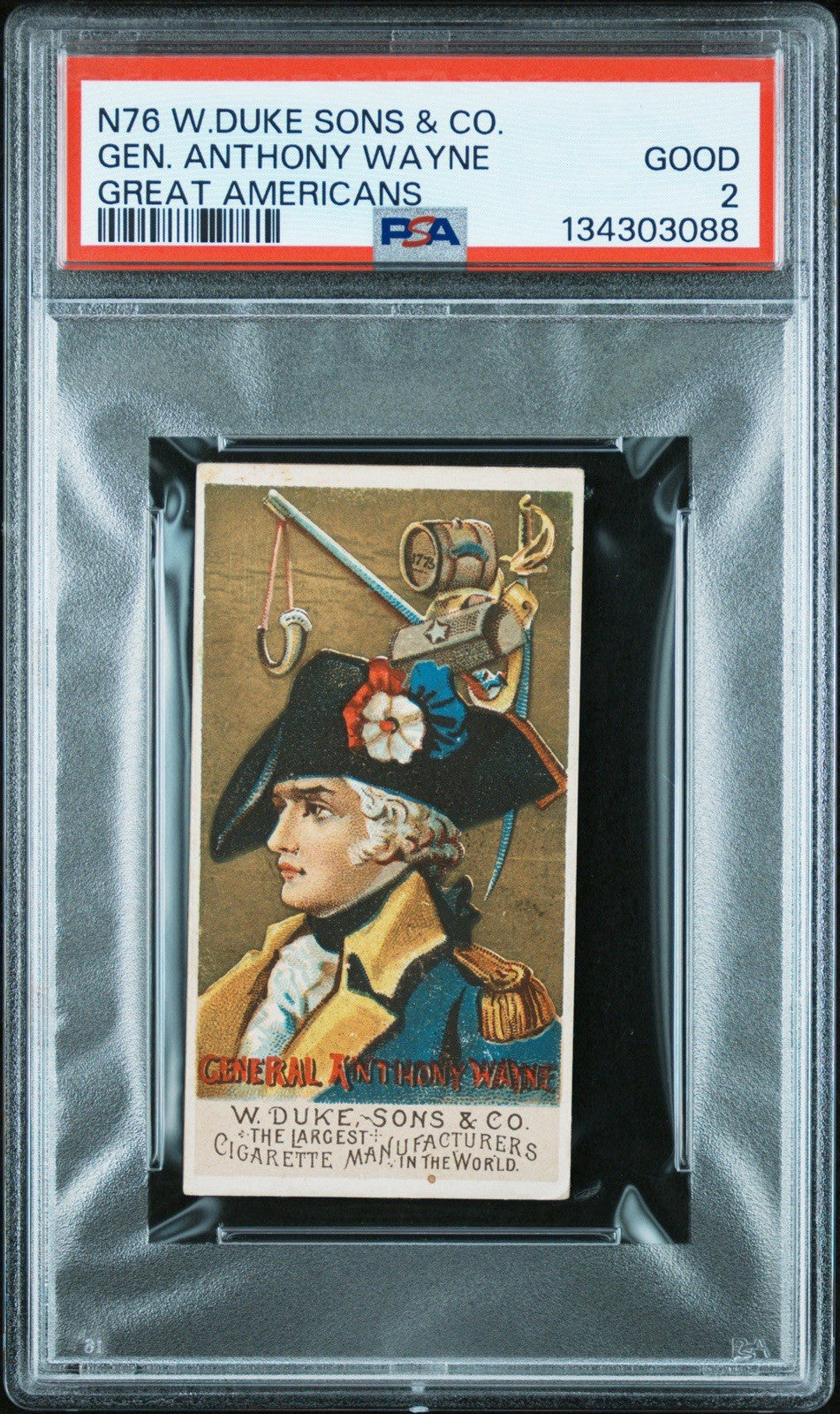 1888 N76 Duke Sons Great Americans (PSA 2 GD) "Mad" Gen. Anthony Wayne0