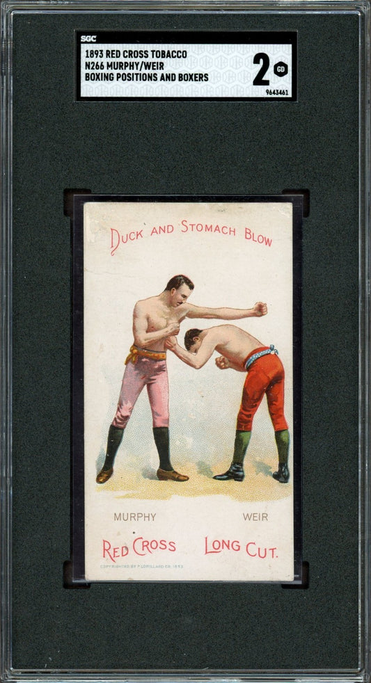 1893 N266 Boxing Positions Red Cross (SGC 2 GD) Billy Murphy and Ike Weir0