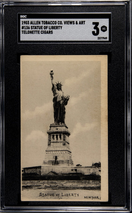 1903 T116 Allen Tobacco Co. Telonette Cigars #136 STATUE OF LIBERTY (SGC 3 VG)0