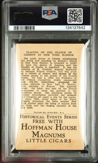 1911 Hoffman House T70 Historical Events PSA 2 GD Placing the Statue of Liberty1