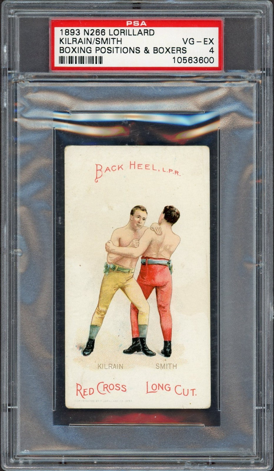 1893 N266 Boxing Positions Red Cross (PSA 4 VG/EX) HOF Jake Kilrain/Jem Smith0