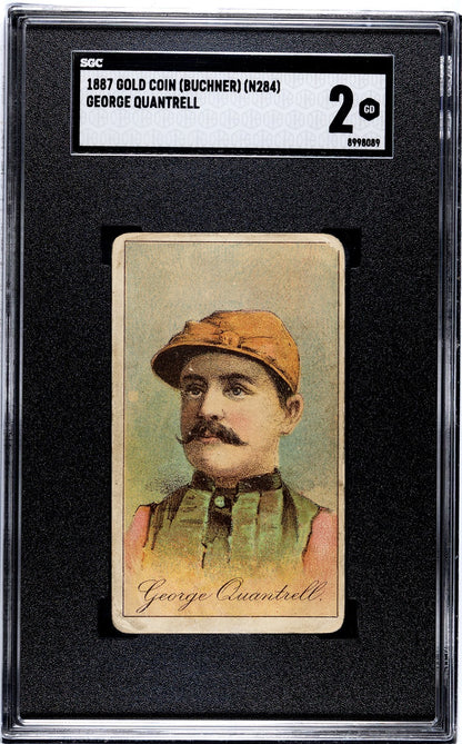 1887 N284 Buchner Gold Coin JOCKEY George Quantrell (SGC 2 GD) Rare0