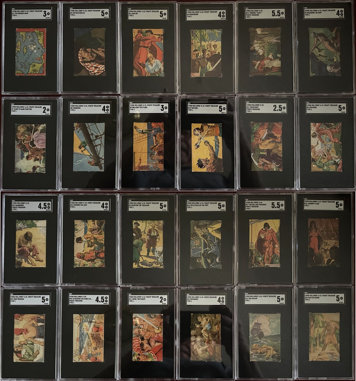 1930s Holloway's R110 "Pirate Treasure" Cards Complete set (48) SGC-Graded0