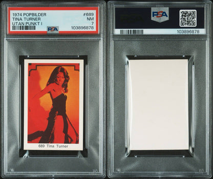 1974 Popbilder Swedish Card #689 TINA TURNER (PSA 7 NM)2