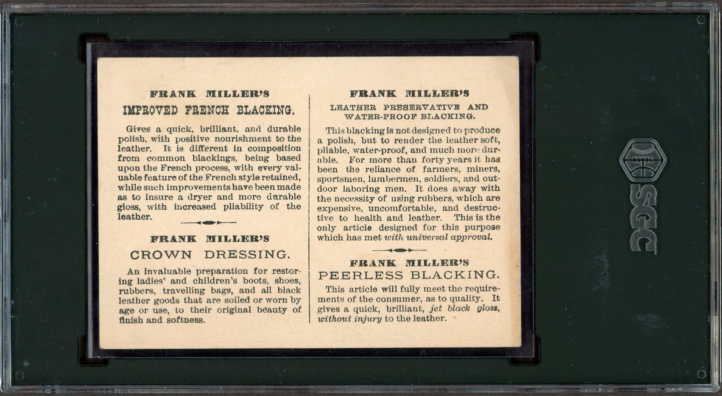 1880s Trade Card CHARLES DARWIN (SGC 3 VG) Frank Miller's Shoe Blacking1
