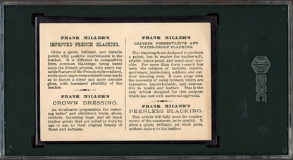 1880s Trade Card CHARLES DARWIN (SGC 3 VG) Frank Miller's Shoe Blacking1