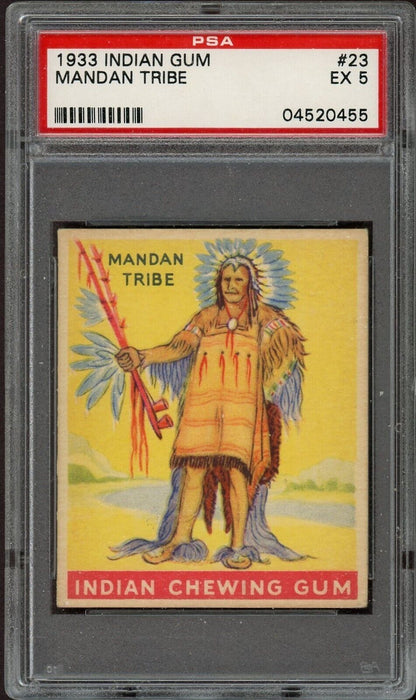 1933 Goudey Indian Gum (Series of 48) #23 Mandan Tribe (PSA 5 EX)