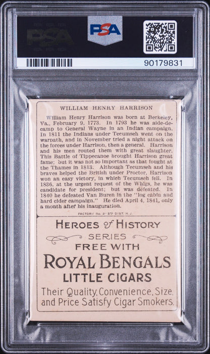 1911 T68 Heroes of History (PSA 6 EX/MT) President William H. Harrison1