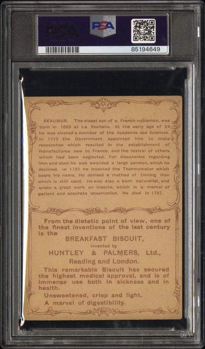 1900 HUNTLEY & PALMERS Inventors RENE ANTOINE DEREAMUR (PSA 3 VG) Only 1 Graded1
