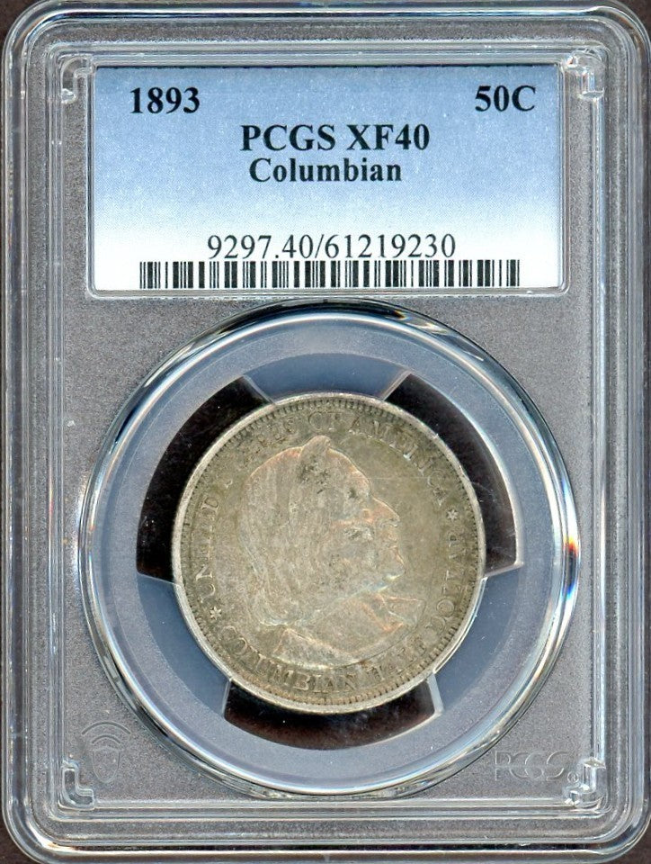 1893 Columbian Exposition Half Dollar (PCGS XF40) Christopher Columbus1