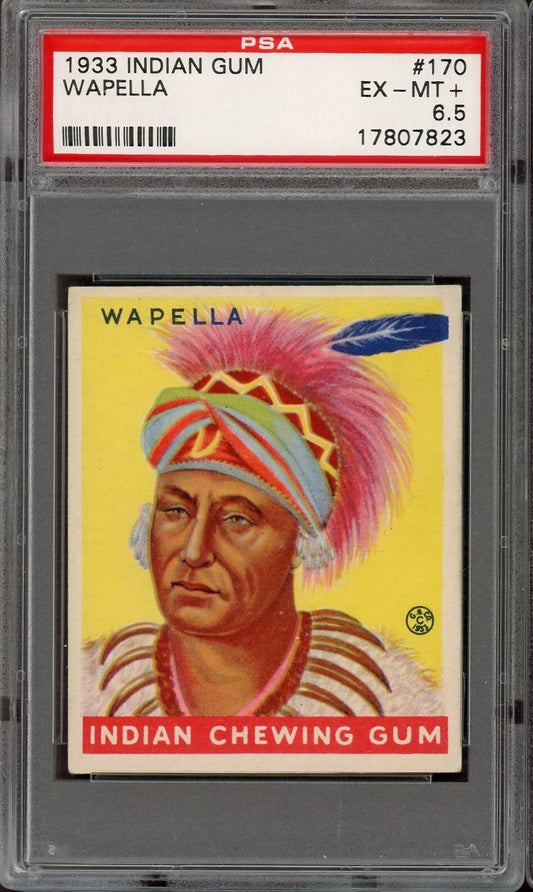 1933 Goudey Indian Gum (Series of 48) #170 Wapella (PSA 6.5 EX/MT+) Sharp!0
