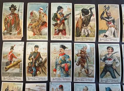 Near SET N3 Allen & Ginter Arms of Nations 47 out of 50 cards (Blank Backs)1