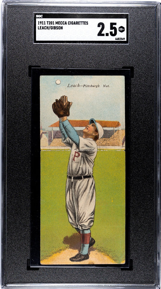 1911 T201 MECCA Thomas Leach & George Gibson (SGC 2.5 G+) Pittsburgh0