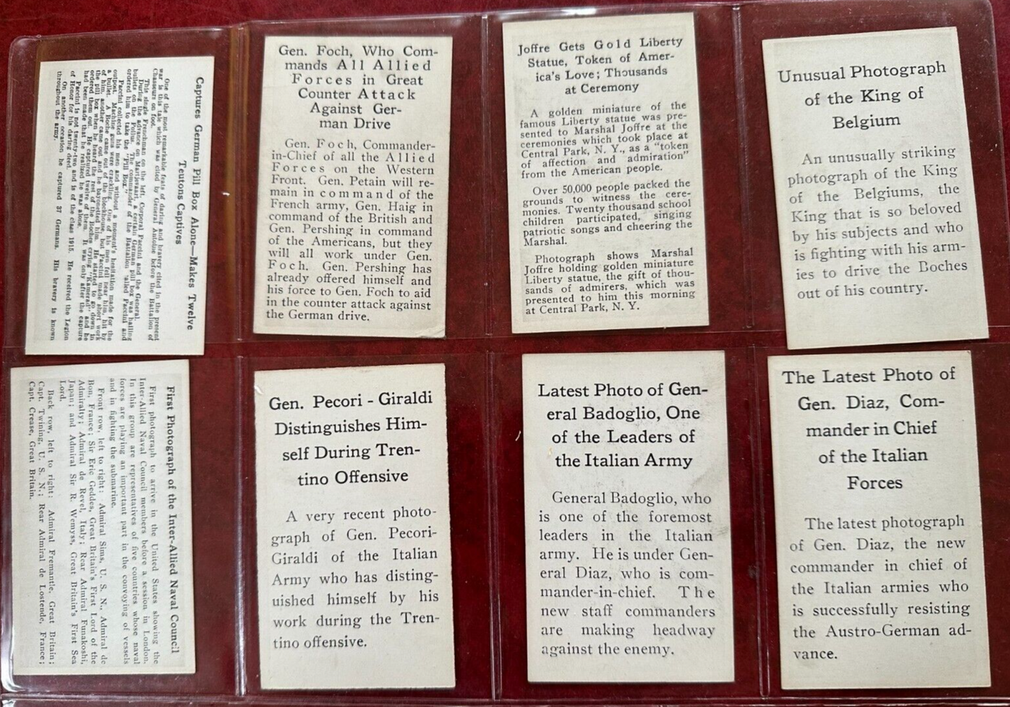 W641 LEADING GENERALS of the ALLIED ARMIES Complete Set (40) w/ Pershing10