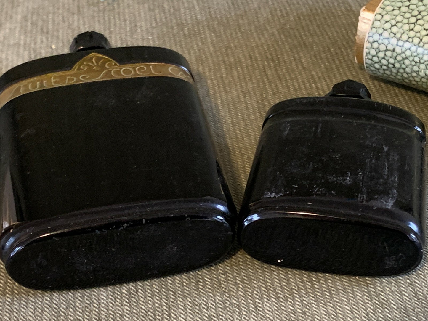 Vintage French Caron La Nuit de Noel TWO Perfume Bottles & Art Deco Tassel Boxes5