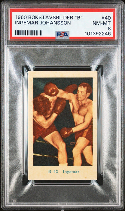 1960 Bokstavsbilder "B" Ingemar Johansson #40 (PSA 8 NM/MT) World Champion0